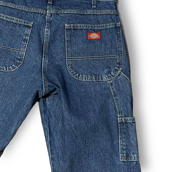 Dickies Men’s Distressed Blue Denim Carpenter Jeans - Size 34/30 - Picture 3 of 7